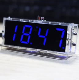 Kit d'horloge LED numérique compact à 4 chiffres