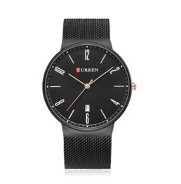 Reloj de cuarzo de acero inoxidable CURREN Fashion Mesh